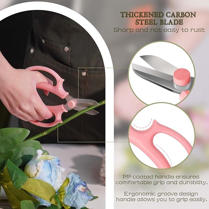 Floral Toolkit,Rose Thorn Remover Tool, Garden Pruning Shears Scissors Kit, Florist's Toolkit,Use for Florist Supplies (Toolkit)