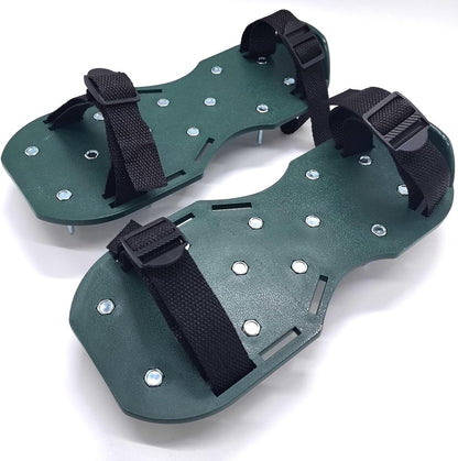 Lawn Shoes, Spike Shoes Lawn Tool Aeration Shoes for Epoxy Floor, Lawn Yard Patio Lawn Garden Yard (Green)