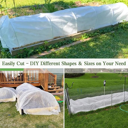 Plant Covers Freeze Protection, 5FT x 60FT 0.9oz Reusable Floating Row Cover Plant Blankets Frost Cloth for Clod Winter Frost Sun Pest Protection