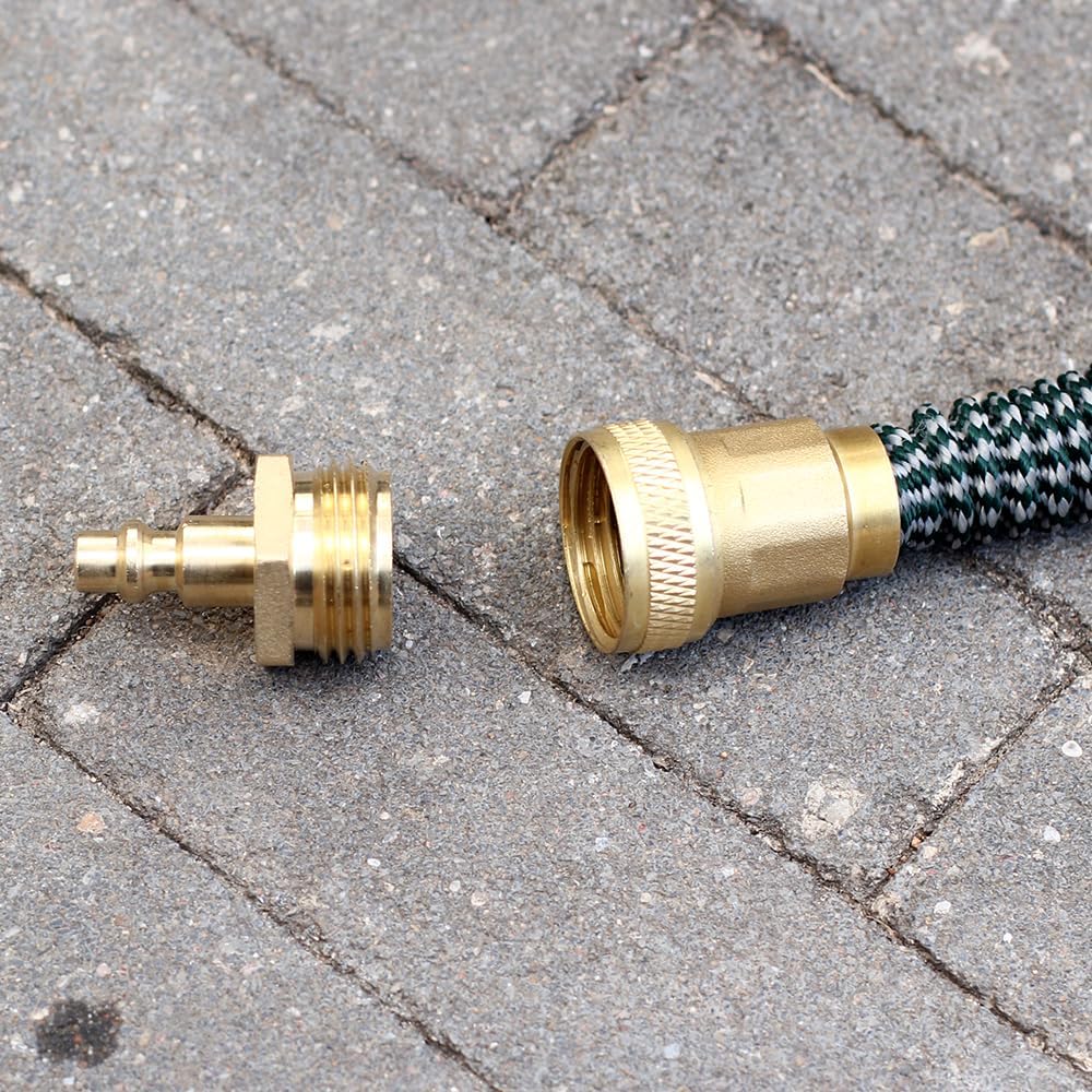 RV vent plug prevent freezing in winter helps drain water from water pipes, suitable for camping RVs, boats, garden hoses, water pipe Blow Out Plug brass quick connector (male)