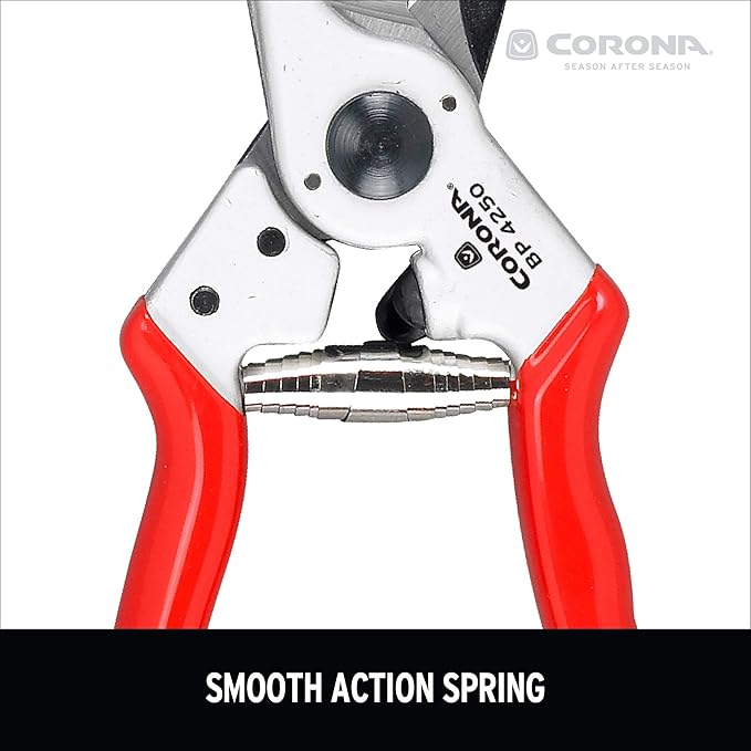 Corona BP 4250 Forged Steel Aluminum Handles Bypass Hand Pruner - 1 inch Cut Capacity Stem and Branch Garden Shears, Red (Pack of 6)
