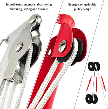 BAYTORY Extendable Tree Pruner Saw Head Without Pole, High-Altitude Branches Trimmer Pruning Shears, Harvester Clipper for Plant Twig Vine, Garden Trimming Tool