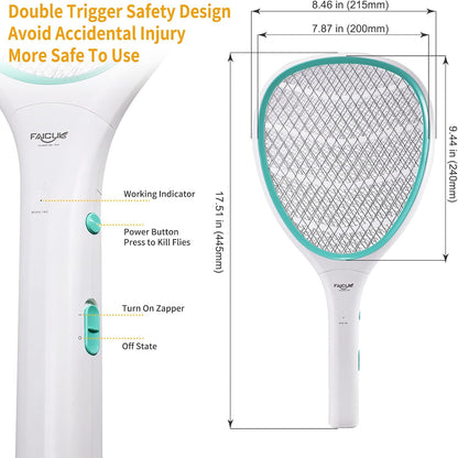 Faicuk 2 Pack Bug Zapper Racket Electric Fly Swatter