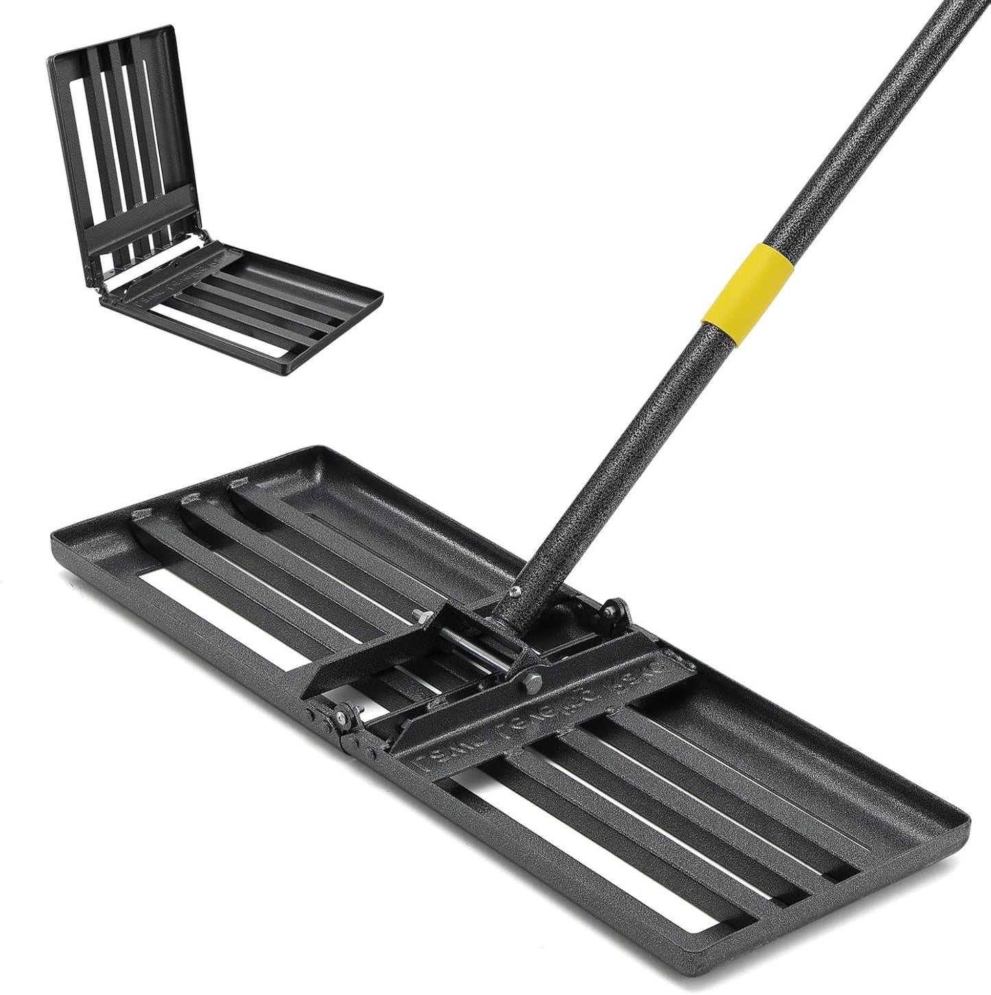 Lawn Leveling Rake, 30x10 Heavy Duty Leveler Tool for Yard, 5FT Garden Rakes for Lawns with Adjustable Handle, Foldable Leveling Rake for Soil Sand