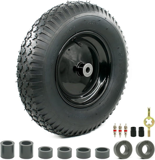 4.80/4.00-8" Pneumatic Tire and Wheel Assy,2PR (Air Filled)- 5/8"or 3/4" Powdered Metal bushings