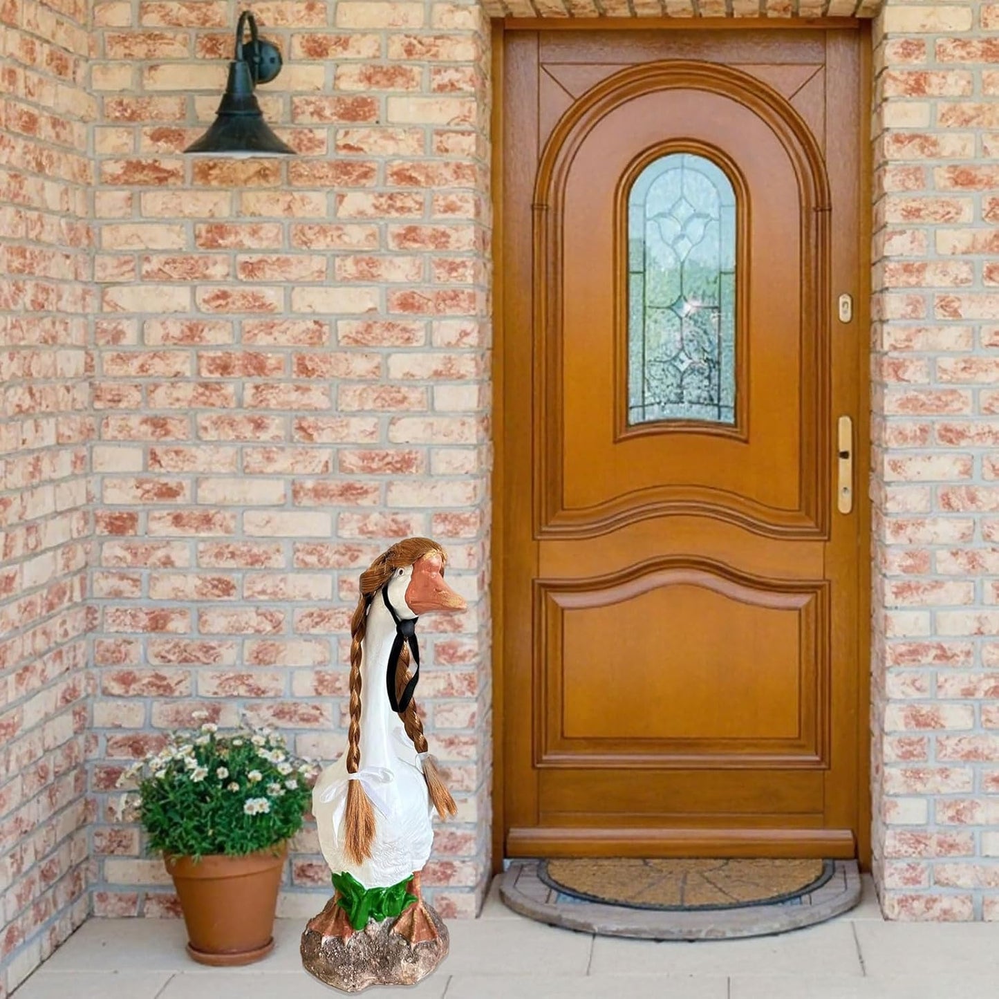 Porch Goose Wigs, Porch Goose Outfits Lawn Goose Statue Accessories for Outdoor Garden Patio Yard Goosey Decor （Style 3）