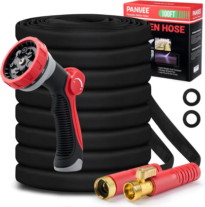 Upgraded 100FT Non-Expanding Garden Hose, Lightweight, Flexible Ultra-Light Water Hose, Burst-Resistant, Lead-Free, Anti-Kink, High-Pressure