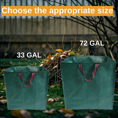 72-Gallon Leaf Bags (Pack of 2) - Reusable Yard Waste Bags with Reinforced Handles, Foldable & Portable for Lawn, Garden, Leaf Collection, and Home Yard Cleanup