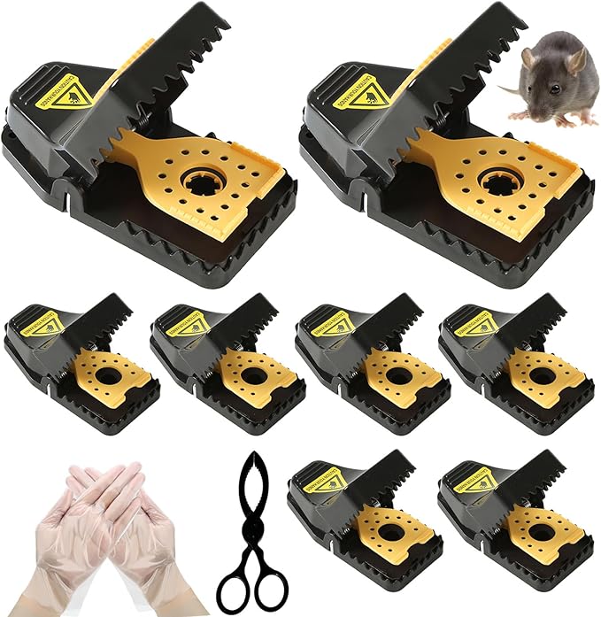 Mouse Traps, Rat Trap Quick Effectively Mouse Trap Rat Traps Indoor for Home, Plastic Mousetraps Indoor Outdoor Use Snap Traps for Mice Used Anywhere, Quick Set Up and Reusable Mouse Traps 9set
