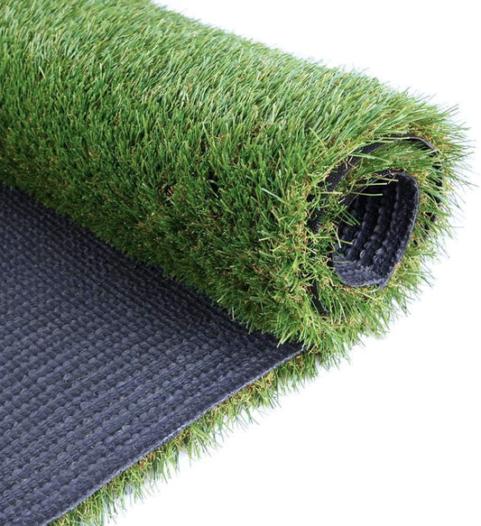 Petgrow Synthetic Artificial Grass Turf Lawn 4 x 26ft, 1.38" Outdoor/Indoor Fake Grass Rug Astroturf for Dogs,Faux Grass Rug with Drainage Holes/Custom Size Provided