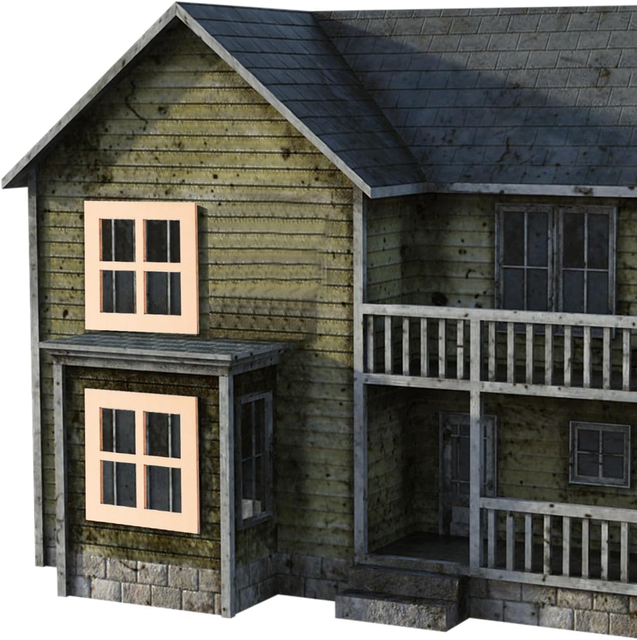 10Pcs Wooden Window for Dollhouse: 2.7 Inch Miniature Frame Mini Furniture Doll House 1:12 Dollhouse Wooden Doors - Miniature Furniture Doll Craft Window Frame Model Decoration