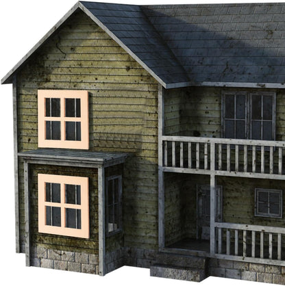 10Pcs Wooden Window for Dollhouse: 2.7 Inch Miniature Frame Mini Furniture Doll House 1:12 Dollhouse Wooden Doors - Miniature Furniture Doll Craft Window Frame Model Decoration