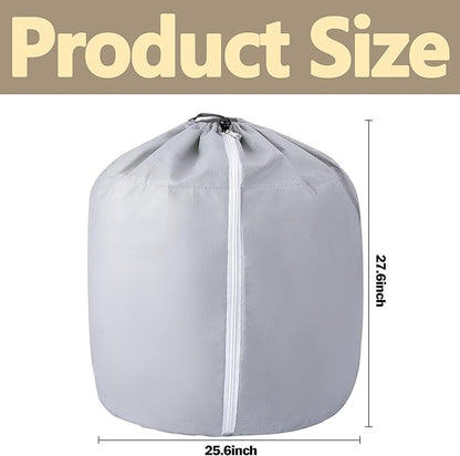 Tlswshsy 2PCS Plant Winter Protection Pot - 27.6" x 25.6" Flower Pot Protection Bag - Anti-Frost Winter Pot Plant Cover with Drawstring and Zipper for Winter Outdoor Fruit Trees Potted Plants Shrub