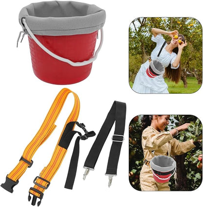 Portable Fruit Picker Basket with Adjustable Strap, Fruit Picker Pole Tool for Harvesting Cherries Blueberries and Tomatoes