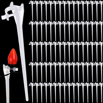 Jetec 120 Pieces Christmas Light Stakes Universal Yard Lawn Holiday 7.5 Inches Light Ground Stakes for C7 C9 String Lights Christmas Outdoor Lights Holders on Yards, Driveways (Clear)