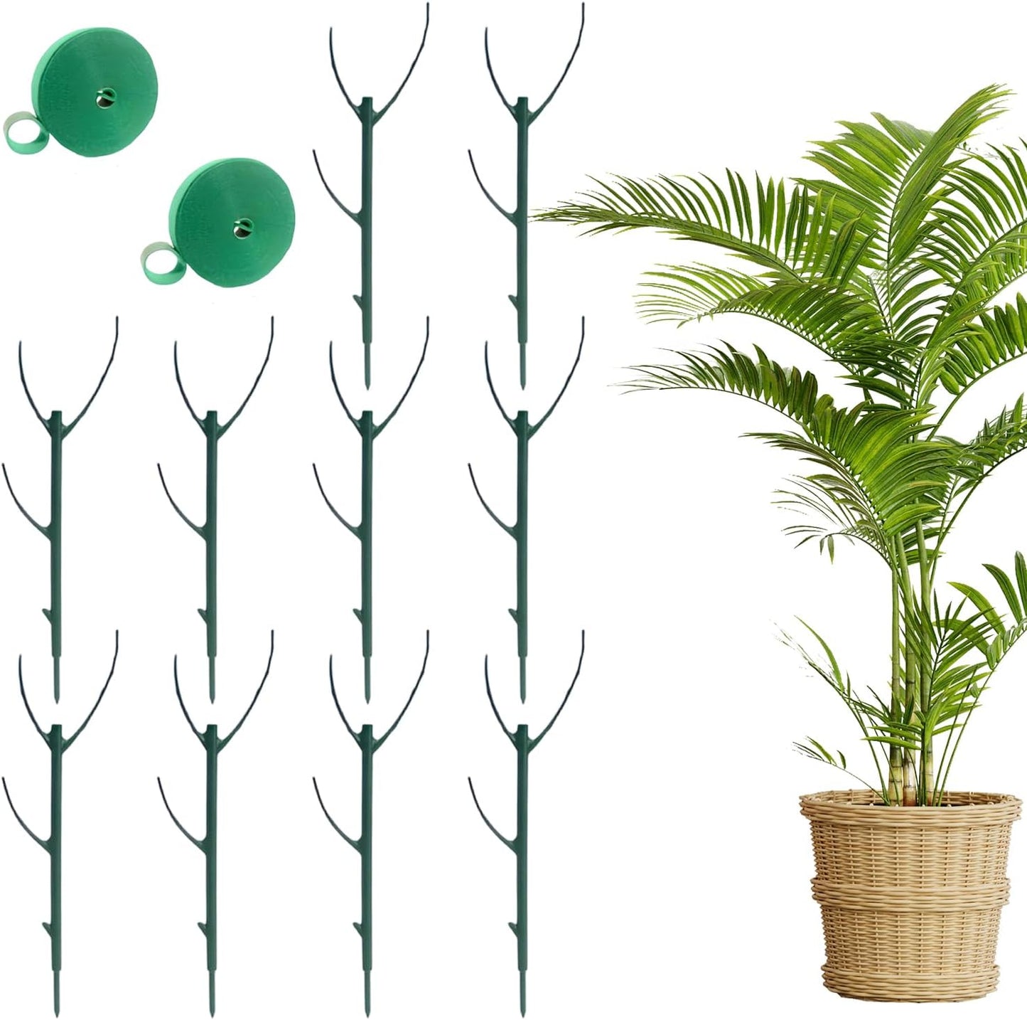 Stackable Monstera Plant Support,Garden Plant Stakes for Indoor Outdoor Plants,Garden Accessories for Climbing Potted Plants,Plant Sticks for Vine Training Stem Stabilization (10pcs)