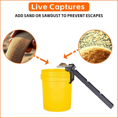 Walk The Plank Bucket Mouse Trap for Rats and Mice – Fits 5 Gallon or Larger Buckets, Auto Reset Humane Reusable Rat Trap, 4 Pack Durable Plastic, Easy Assembly, Indoor and Outdoor Use