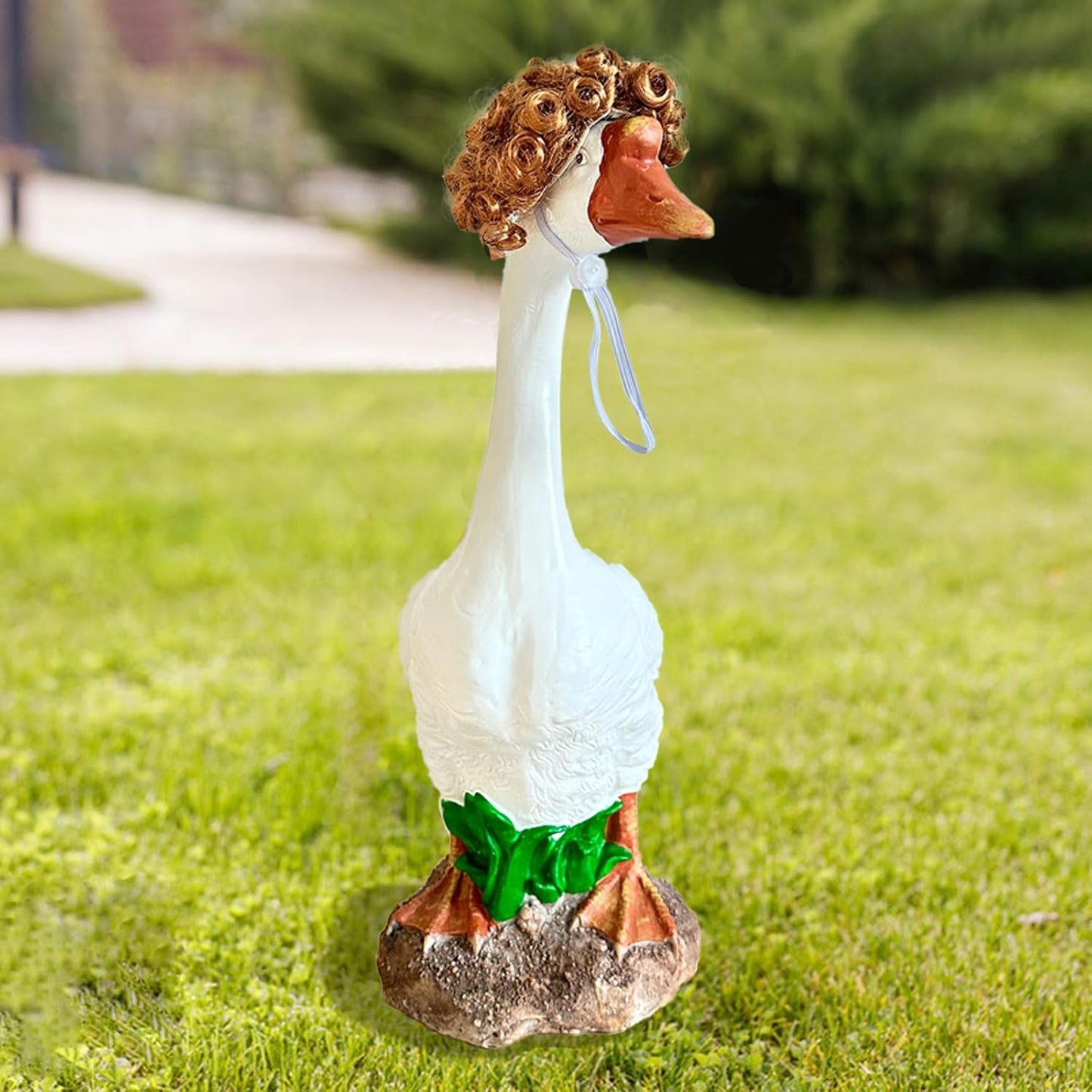 Porch Goose Wigs, Porch Goose Outfits Lawn Goose Statue Accessories for Outdoor Garden Patio Yard Goosey Decor （Style 5）