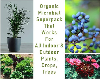 Microbial Superpack for Living Soil. Revitalize Plants (8 Oz)