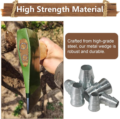 21 PCS Extended Round Axe Handle Wedge Safety Metal Wedge Hammer Handle Wedges Steel Wedge Kit for Axe Hammer Sledge (0.31/0.39/0.47 Inch)