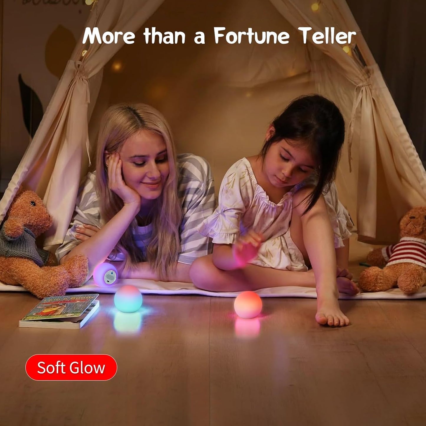BLUEYE Rechargeable Fortune Telling Ball,Remote Control,Vibrant RGB Night Light,4-7-8 Breathing Lamp,Girl Boy Toys for Age 5 6 7 8 9 10 Year Old,Christmas Stocking Stuffers Gift for Kids