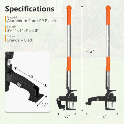 SHANTRA Weed Puller Tool, 4-Claw Stand Up Weed Puller Tool with Long Handle, Garden Weeder Puller Heavy Duty Stand Up Weeder, Weeding Tool for Lawn, Yard, Garden, Crabgrass, Dandelion Picker