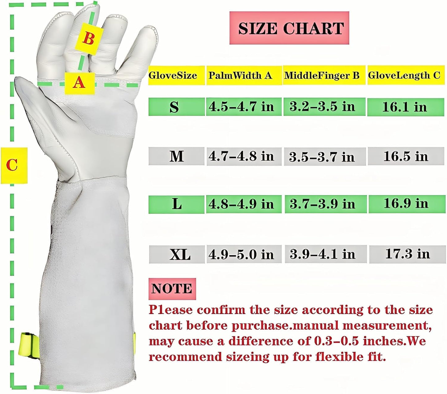 Gardening Gloves for Women/Men,Rose Pruning Long Leather Garden Gloves Thorn Proof