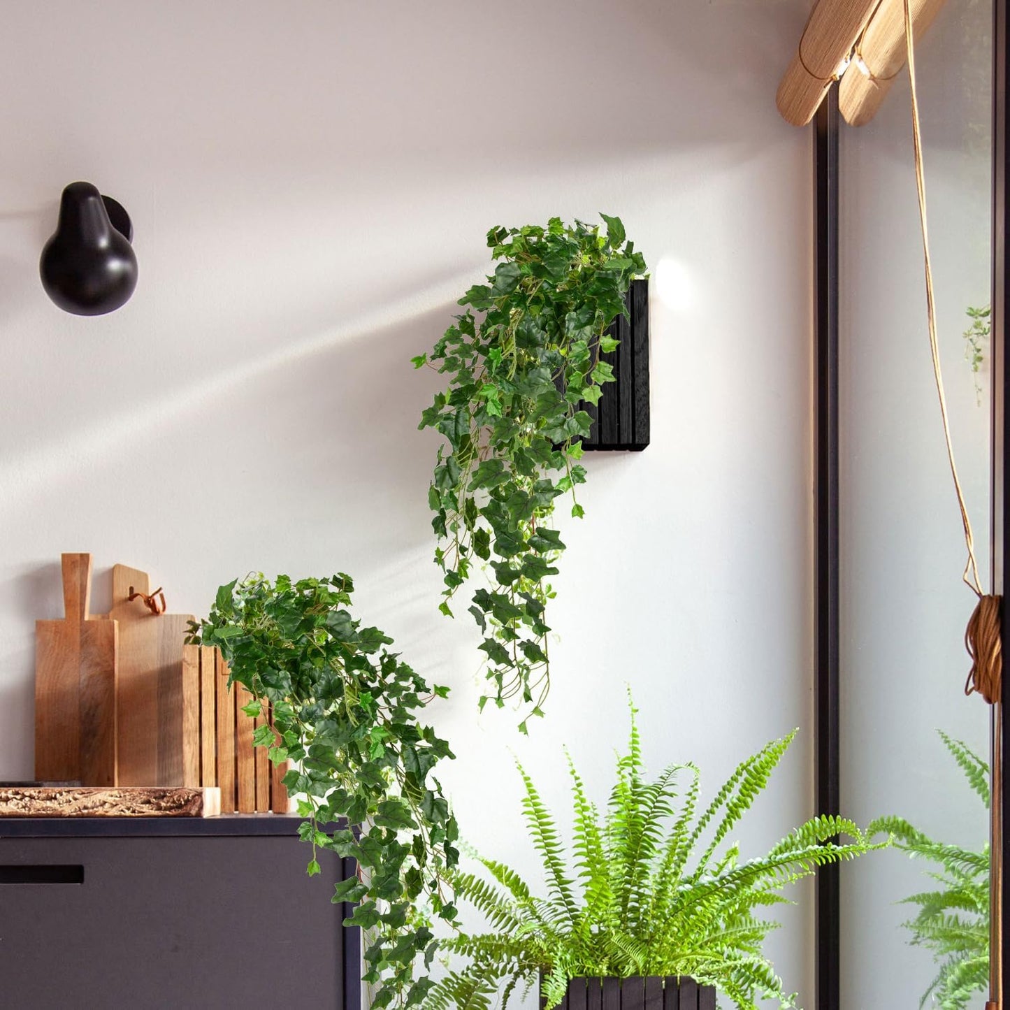 Hollyone Artificial Hanging Plants 36" Fake Ivy Vine Faux Ivy Leaves Hanging Plant Greenery for Wall House Room Patio Indoor Outdoor Home Shelf Office Wedding Decor