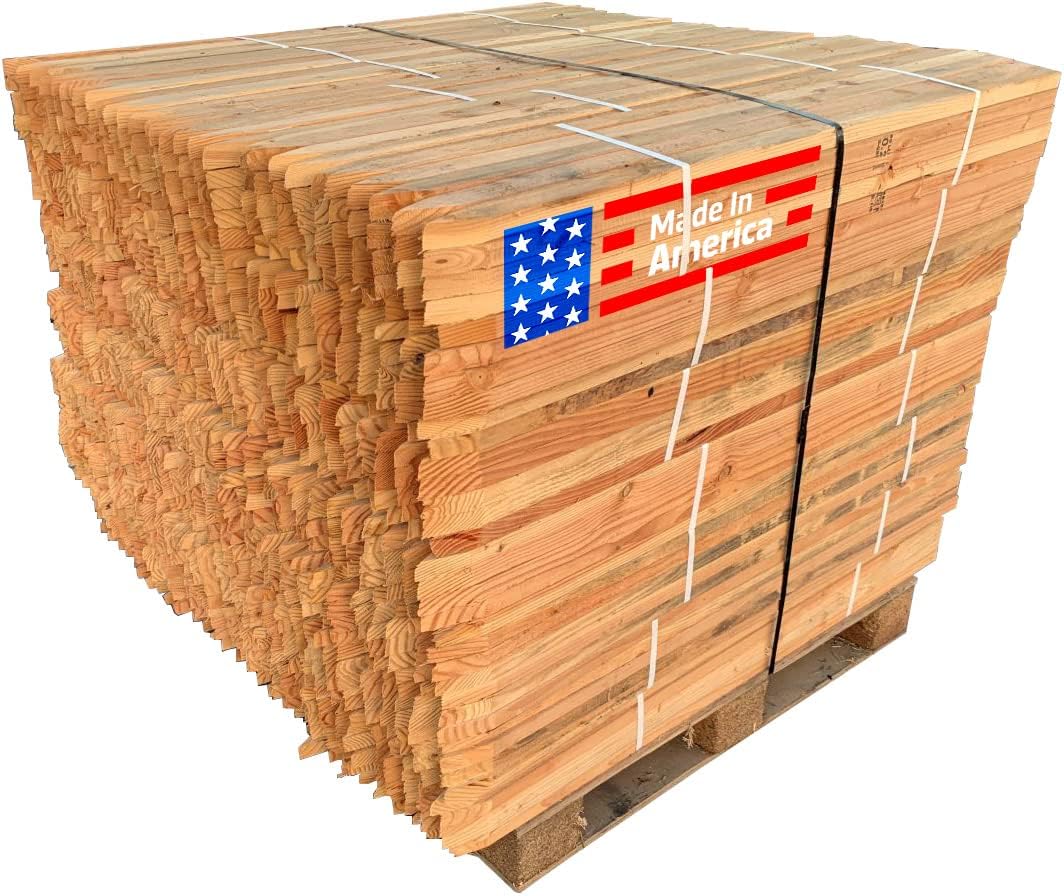 Sandbaggy 48" Wooden Grading Stakes - Heavy Duty for Construction, Gardening, Surveying, Concrete Forms - Chisel Point, Douglas Fir Wood - Made in The USA (525 Stakes - Half Pallet)