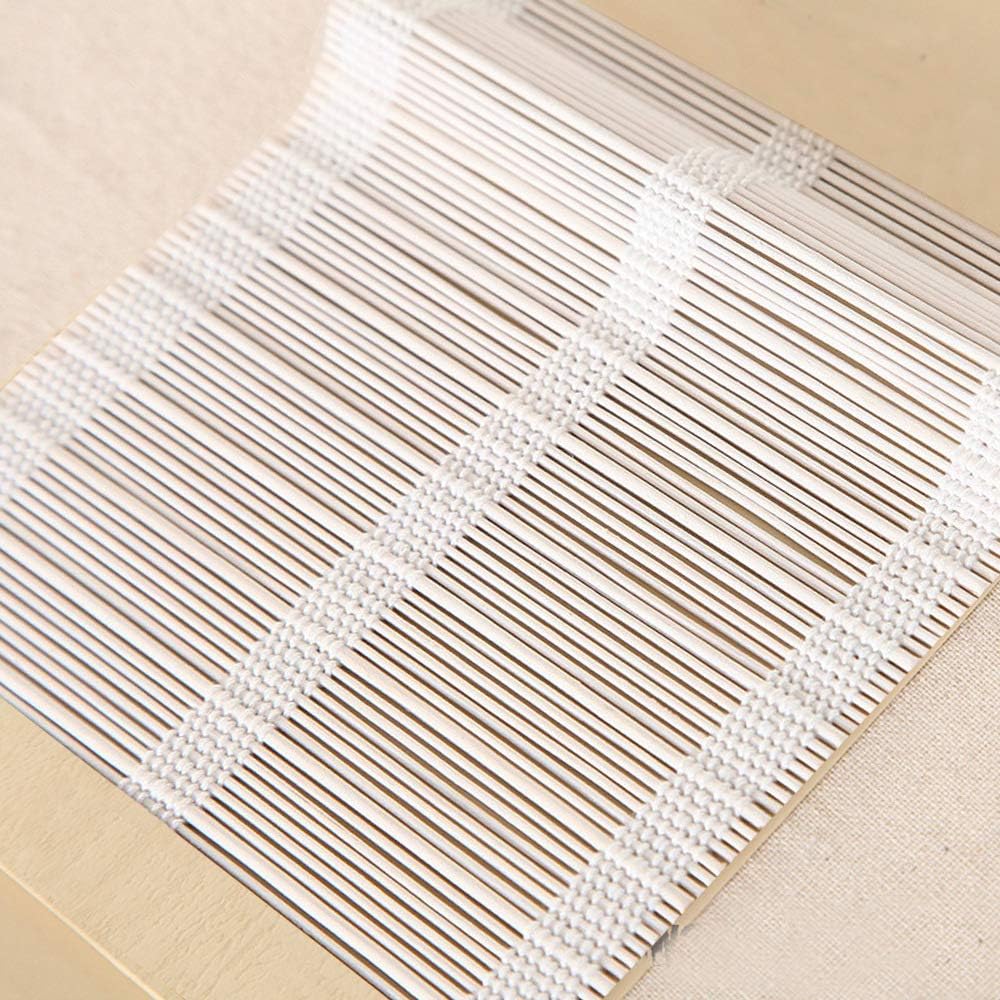 LETAU Wood Window Roman Shades, Bamboo Light Filtering Window Blinds for Outdoor Garden, Patio, Arbor, Porch, Pattern 2