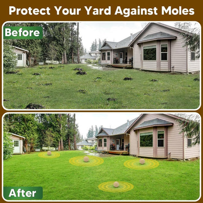 Mole Repellent, Gophers Repellent, Vole Repellant Outdoor, Armadillo Repellant Garden, Moles Control, Groundhog Repellents, Gopher Deterrent for Lawn, Keep Vole Out of Your Yard, Safe to Use-8P