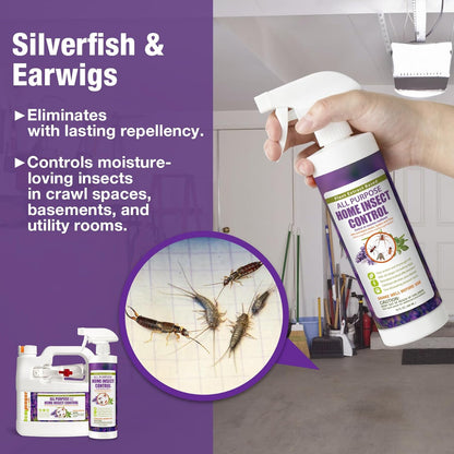 EcoVenger All Purpose Home Insect Control 1/2 Gallon with Trigger Sprayer, for Fleas, Fruit Flies, Gnats, Moths, Roaches, Spiders, Fast Kill