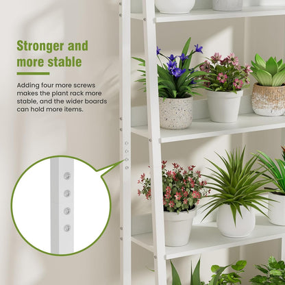 Extra Wide Plant Stand Indoor with Grow Lights, 5 Tiered Heavy Duty Large Plant Shelf, 63" Tall Metal Plant Rack for Multple Plants, Storage Shelves with Steel Frame, Corner Flower Pot Holder for Home
