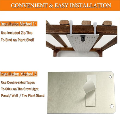 Grow Light,40W Ultra-Thin Panel Grow Lights for Indoor Plants ,316LEDs Full Spectrum Grow Lights for Under Cabinet Plant, Grow Lamp With 3/9/12H Timer ,10 Dimmable Levels for Plants Growing (4pcs)
