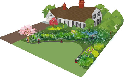Eden 96093 Multi-Adjustable Flex Design Garden Sprinkler Set with Extensions, Great for DIY Gardening