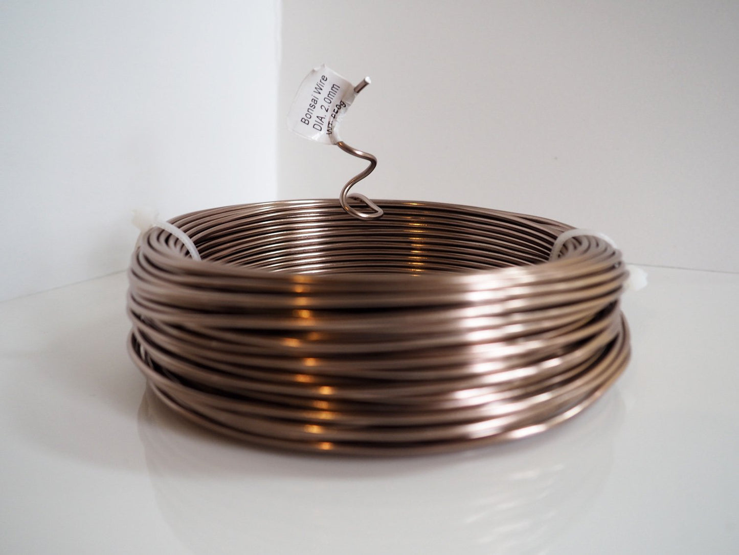 Anodized Aluminum 2.0mm Bonsai Training Wire 250g Large Roll (95 feet) - Choose Your Size and Color (2.0mm, Brown)
