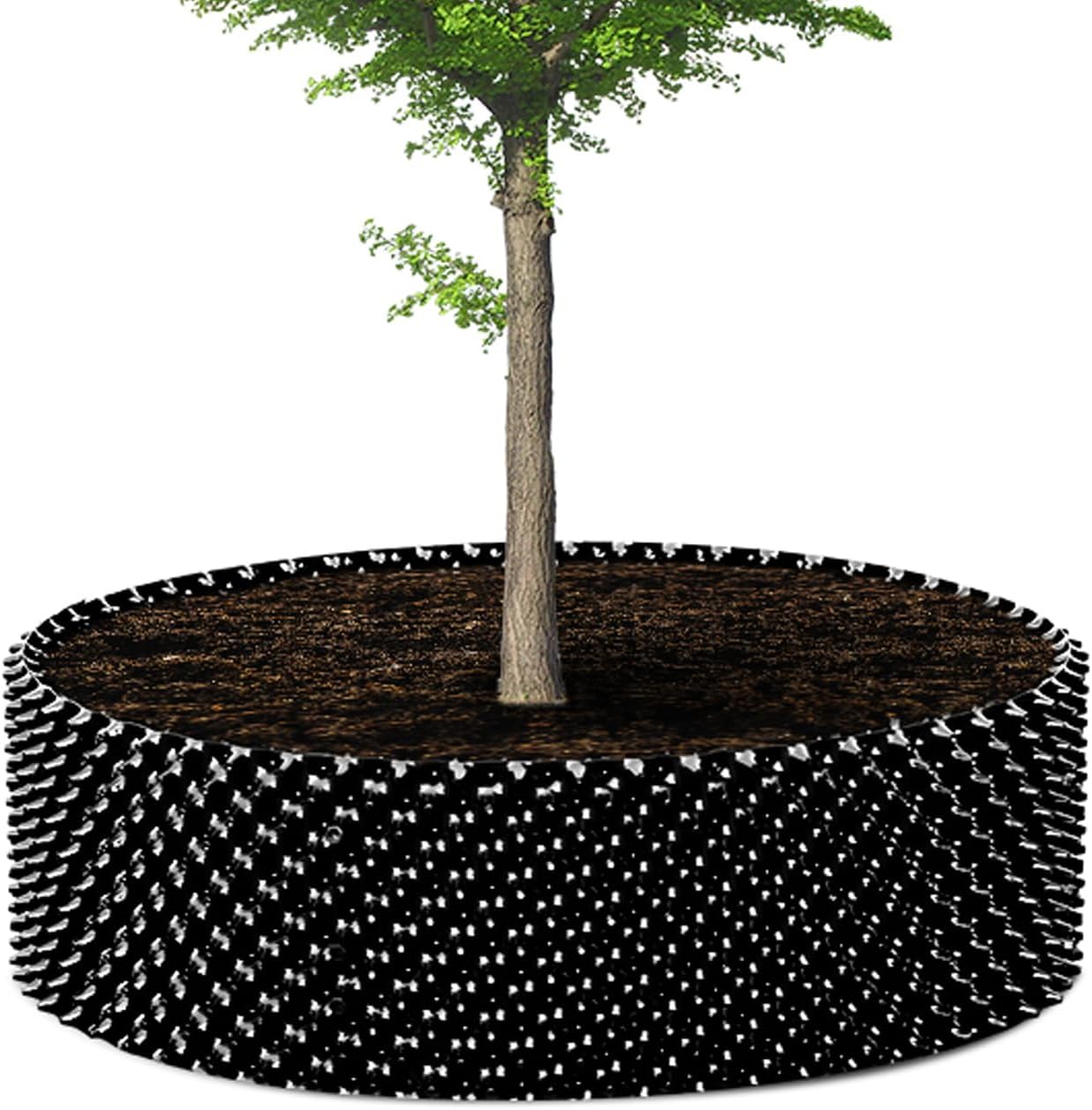 60 Gallon Air Pruning Container New Plastic Nursery Pot Fruit Vegetable Garden self-Planting Grow beds, Size 17"x10", 8 Pcs, Black
