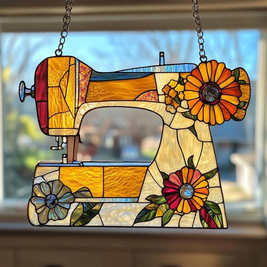 Embroidered Flower Suncatcher Light Catcher Window Decor Lover Ornament and Home Gift for Lovers
