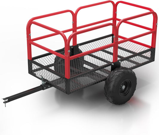 GAOMON Heavy Duty Utility Cart Cargo Trailer, 1700 Lbs 15 Cubic Feet, Yard Utility Trailer with
