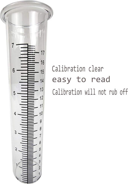 JOYBee 7inch Garden Glass Rain Gauge Replacement Tubes for Yard Garden Outdoor(Pack of 2)