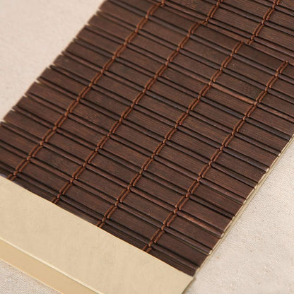 LETAU Cordless Wood Window Roller Shades, Bamboo Light Filtering Window Blinds for Indoor Home, Office, Kitchen, Pattern 8