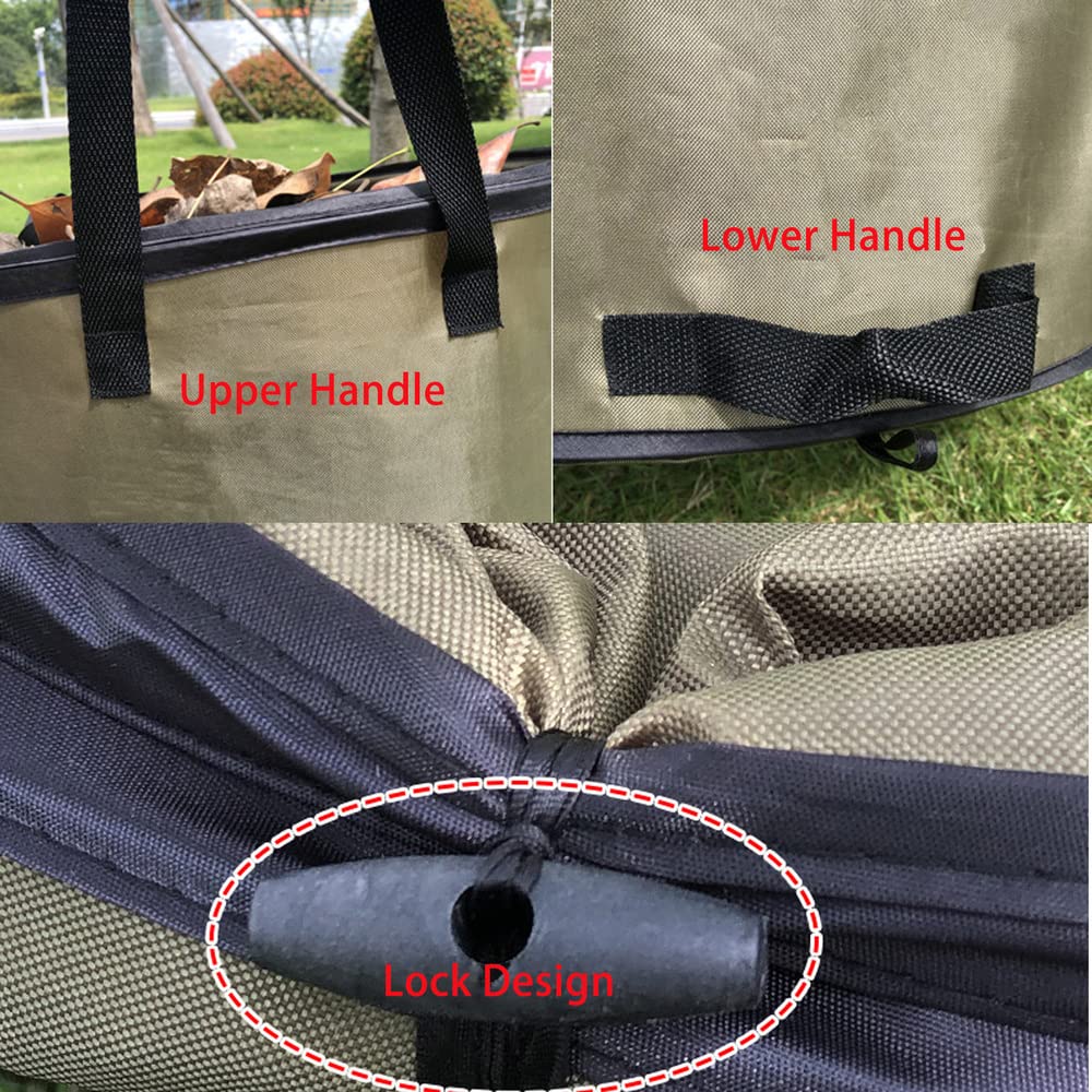 Camping Trash Can, Pop-Up Trash Can/Recycle Bin, Reusable Yard Waste Bags/Lawn Bags/Leaf Bags, Car Garbage Can, Foldable Camping Recycling Bin 2-Pack (Green10gallons)