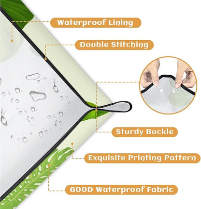 Palm Leaves Foldable Garden Hand Transplanting Succulent Tools,Waterproof Thickened Repotting Mat Plant Tag, Miniature Planting Indoor Fairy Care,Potting,Cactus,Houseplant Bonsai Tool Kit Gift
