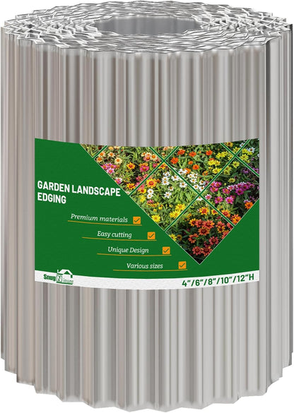 SnugNiture Corrugated Metal Garden Edging,10" x 20' Sturdy Lawn Edging Border,Landscape Edging Border for Lawn, Flower Bed,Garden and Yard