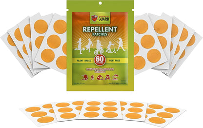 Mosquito Guard 60 Pack Mosquito Repellent Stickers for Kids - DEET Free Mosquito Repellent Outdoor Patio - Plant Based Mosquito Patches for Kids