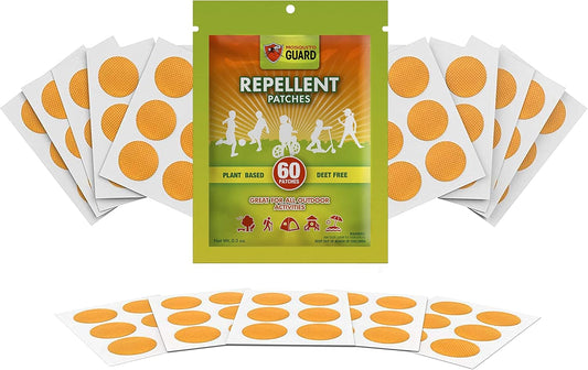 Mosquito Guard 60 Pack Mosquito Repellent Stickers for Kids - DEET Free Mosquito Repellent Outdoor Patio - Plant Based Mosquito Patches for Kids