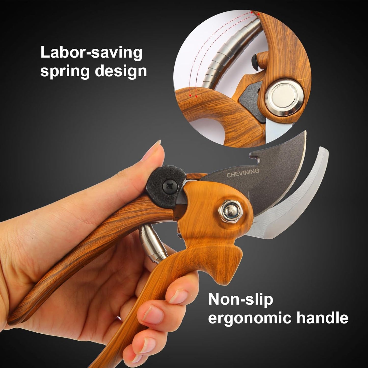 SK5 Garden Shears Durable Pruning Scissors, Rust-Resistant Garden Clippers, Professional Gardening Shears Handheld Gardening Tools Ideal for Pruning Flowers and Plants