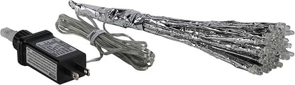 Alpine Corporation 10" H Indoor Christmas Snowflake Ornament with Multi-Colored LED Lights, Silver, Christmas Decoration (Pack of 4)