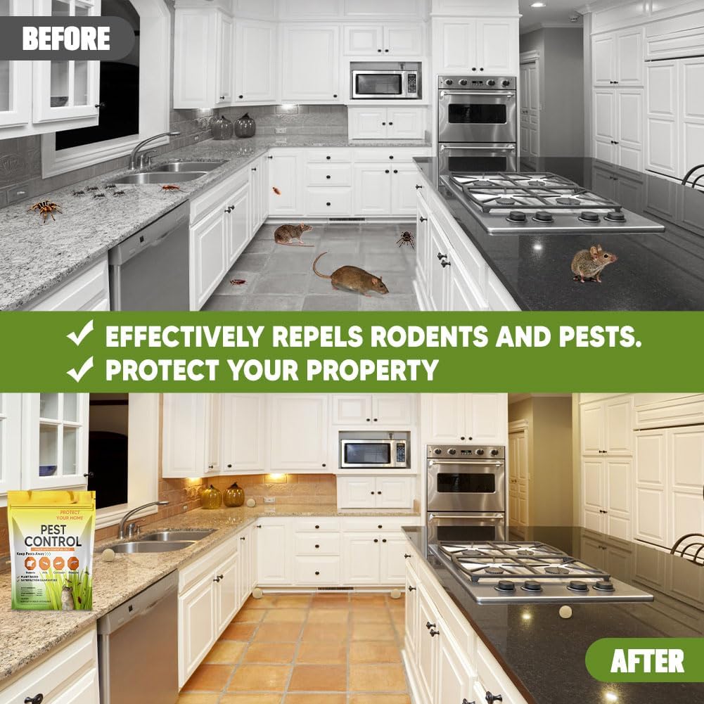 Pest Control, Rodent Repellent, Mouse Repellent, Spider Repellent, Mice Repellent Indoor, Rat Repellent Outdoor, Peppermint Balls for Rodents, Ants, Roach, Pest Repellent,Safe for Kids and Pets-8P