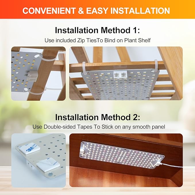 FECiDA 8Pack Grow Lights for Seed Starting, 2025 80W Flat Grow Light Panels for Shelves, Under Cabinet/Counter, Greenhouse, Indoor Plants, 4,8,12 Hr Timer, Free Linking